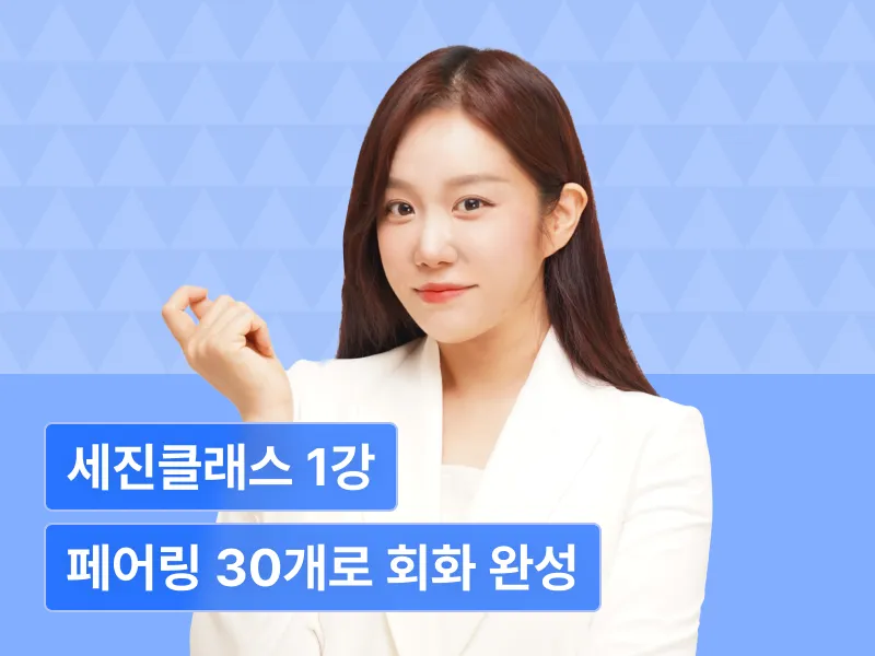 [세진클래스 1강] 평생 기초 영어 회화를 끝내는 30가지 페어링 : 일상부터 비즈니스까지