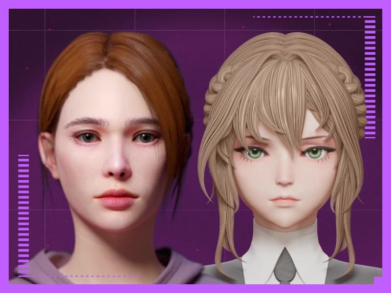 초격차 패키지 : 한 번에 끝내는 게임 캐릭터 헤어 모델링