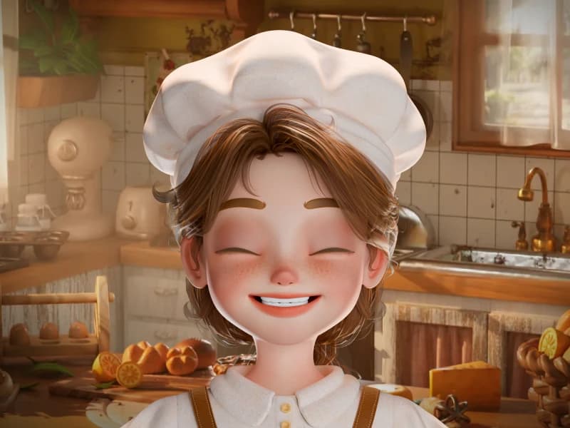 하나리의 디테일이 살아있는 블렌더 3D 캐릭터 애니메이션